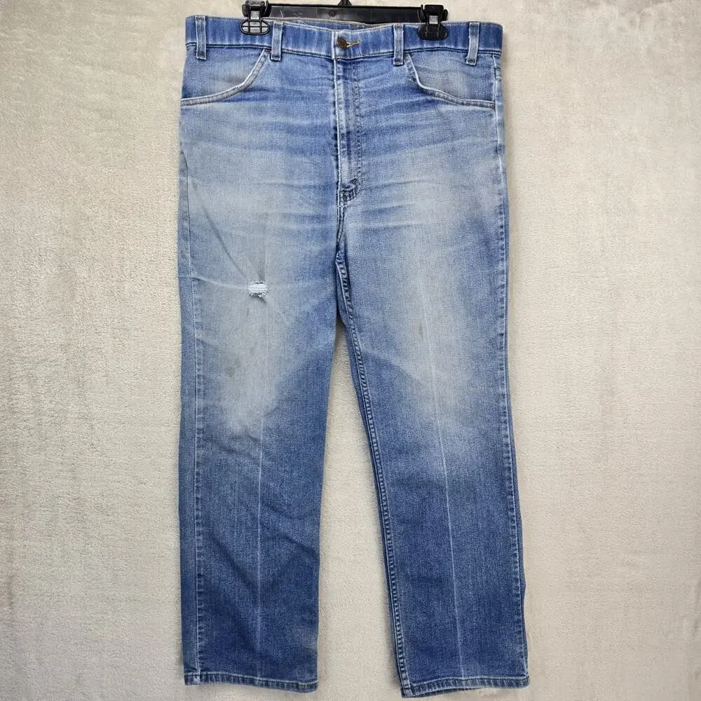 Vtg Levi's 541 Jeans Mens 38x29 (Fits 36x29) Blue Brown Tab Denim Relaxed 90s